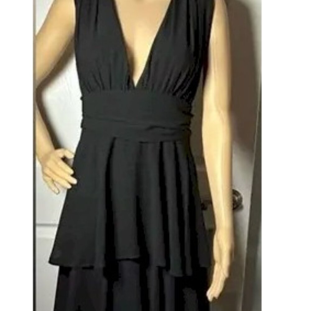 Lulu's Black Tiered Maxi Dress - Picture 11 of 11